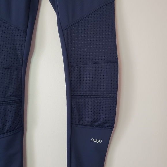 Nuyu Navy Biker Leggings XS Mesh New With Tags - Picture 7 of 11